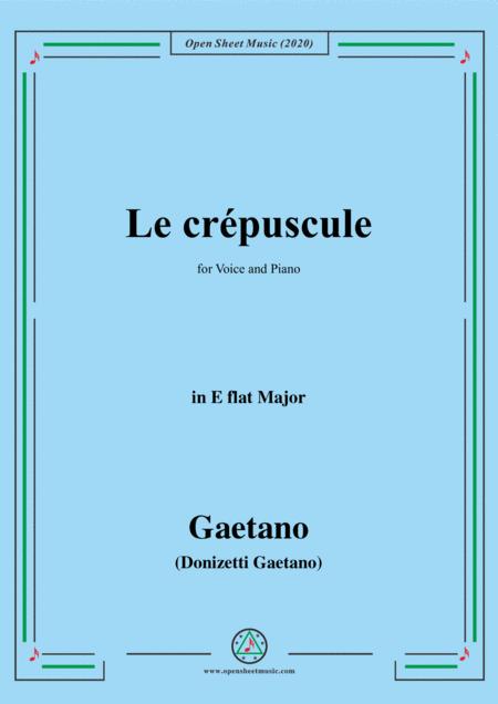 Free Sheet Music Donizetti Le Crepuscule In E Flat Major For Voice And Piano