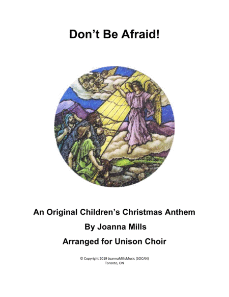 Dont Be Afraid Unison Choir Sheet Music