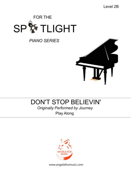 Free Sheet Music Dont Stop Believin Level 2b Play Along