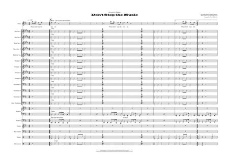 Free Sheet Music Dont Stop The Music Vocal With Big Band