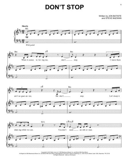 Free Sheet Music Dont Stop
