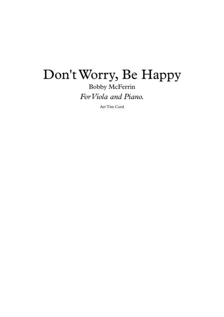 Dont Worry Be Happy For Solo Viola And Piano Sheet Music