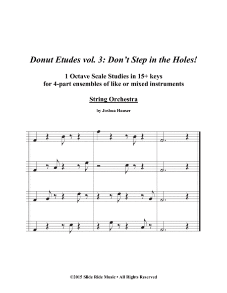 Donut Etudes Vol 3 Dont Step In The Holes String Orchestra Sheet Music