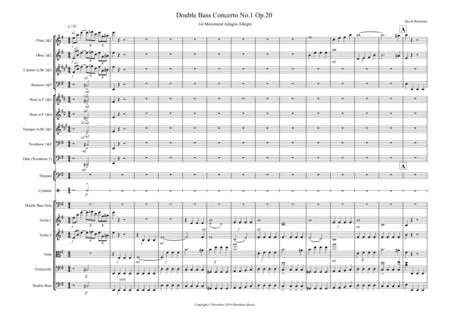 Double Bass Concerto No 1 Opus 20 Sheet Music