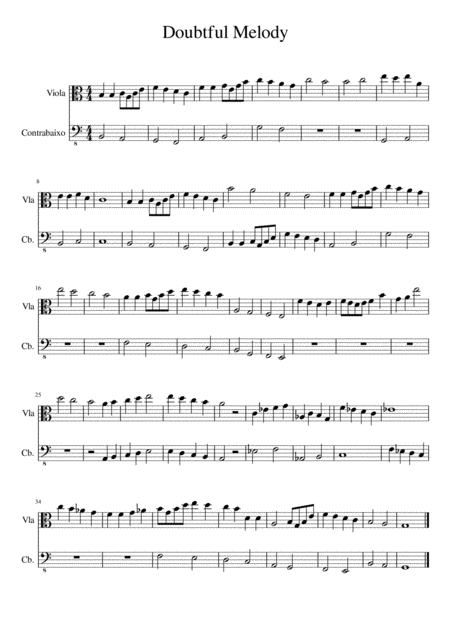 Doubtful Melody Sheet Music