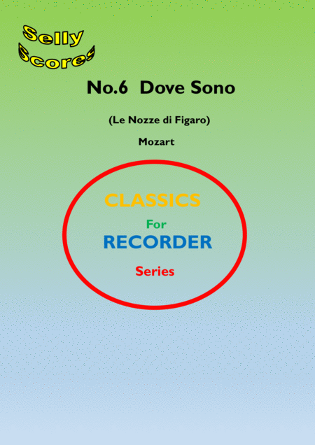 Dove Sono For Descant Recorder Sheet Music