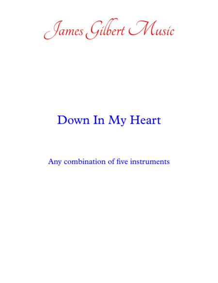 Free Sheet Music Down In My Heart