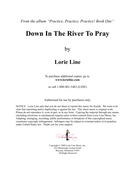 Down In The River To Pray Easy Sheet Music