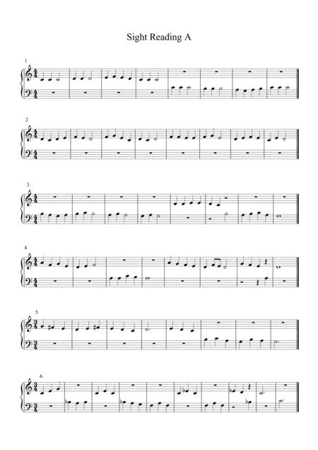 Download Piano Sight Reading A Sheet Music