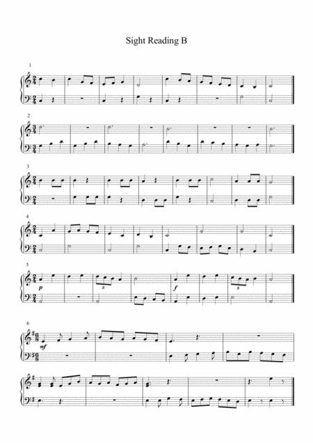 Download Piano Sight Reading B Sheet Music