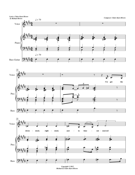 Downsized Blues Sheet Music