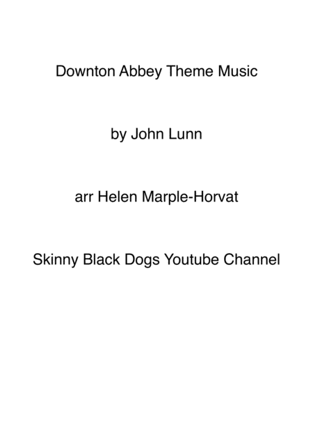 Downton Abbey For Flute And Piano Sheet Music