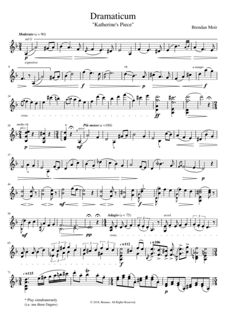 Free Sheet Music Dramaticum Katherines Piece