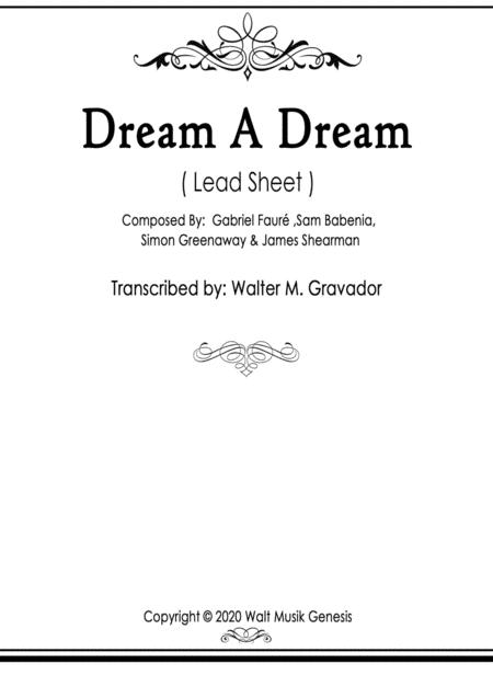 Dream A Dream Sheet Music