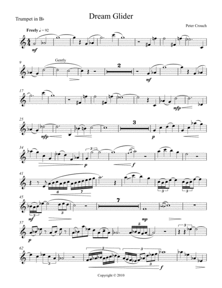 Free Sheet Music Dream Glider