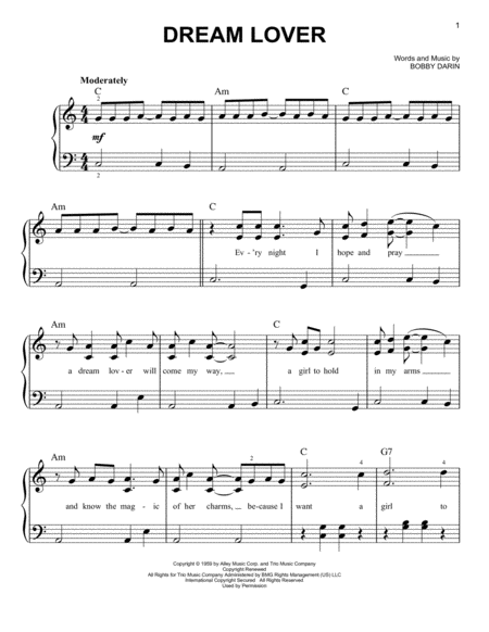 Dream Lover Sheet Music