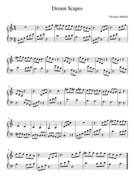 Free Sheet Music Dream Scapes