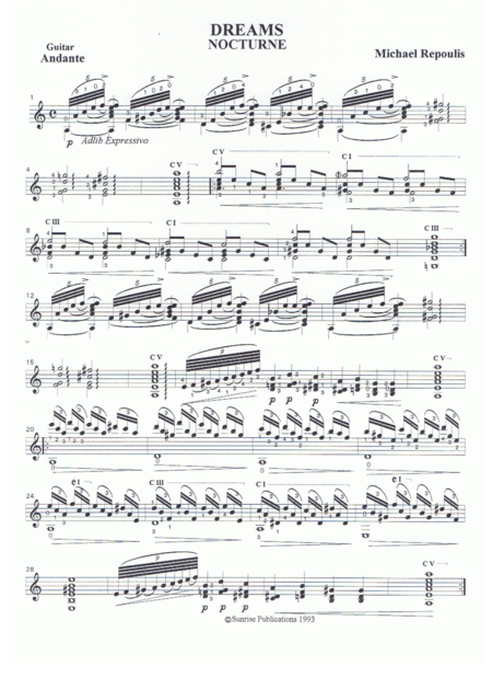 Free Sheet Music Dreams Nocturne