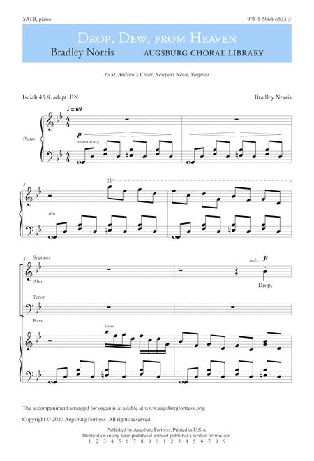 Free Sheet Music Drop Dew From Heaven