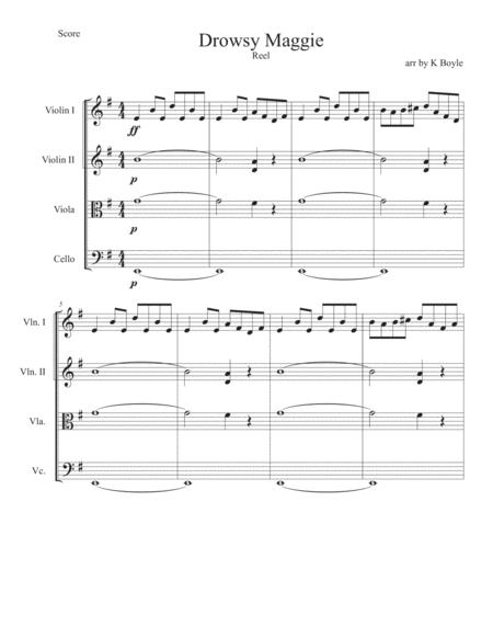 Free Sheet Music Drowsy Maggie