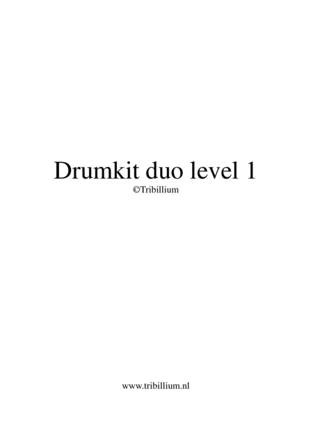 Free Sheet Music Drumkit Duo Level 1