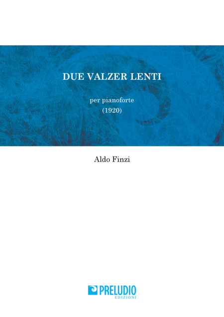 Free Sheet Music Due Valzer Lenti Two Slow Valzer