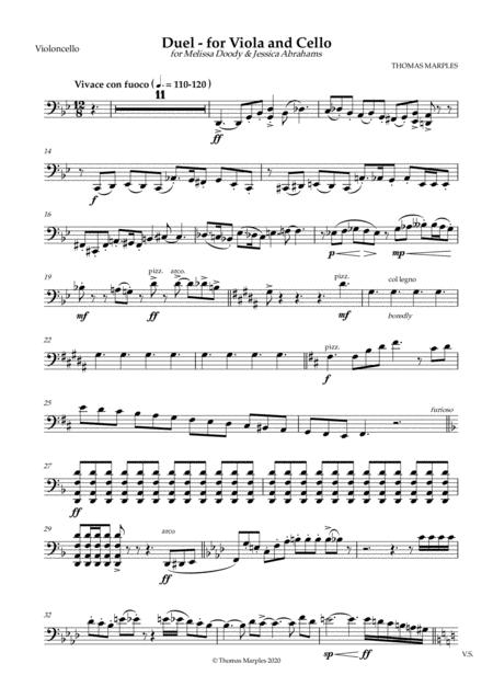 Duel For Viola And Cello Cello Sheet Music