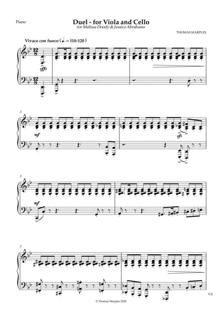 Duel For Viola And Cello Piano Sheet Music