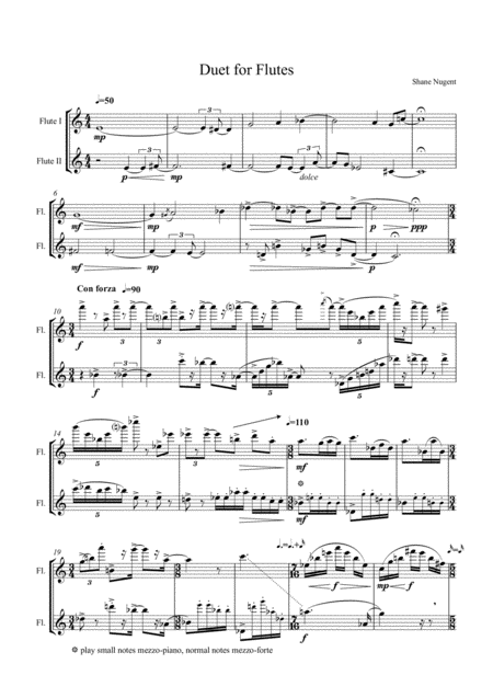 Duet For Flutes Sheet Music