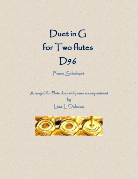 Free Sheet Music Duet In G D96 For Two Flutes And Piano