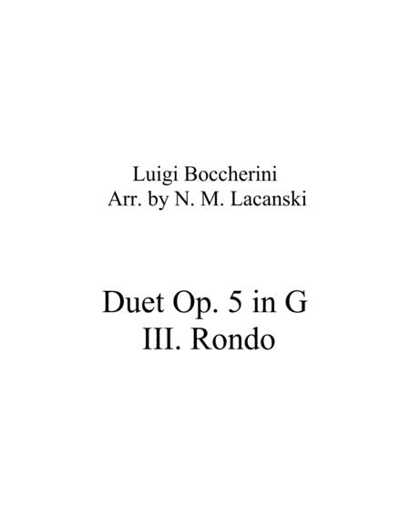 Free Sheet Music Duet Op 5 In G Iii Rondo