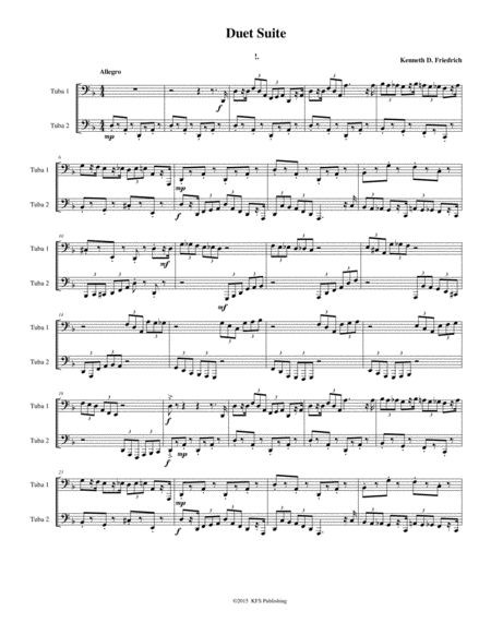 Duet Suite For Tuba Sheet Music