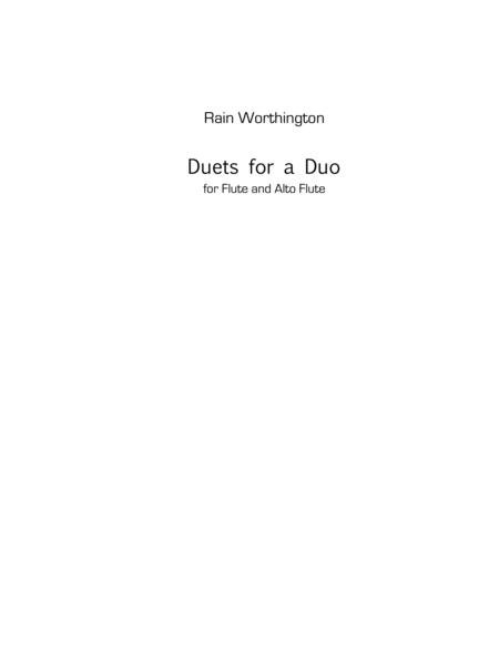 Free Sheet Music Duets For A Duo For Two Flutes