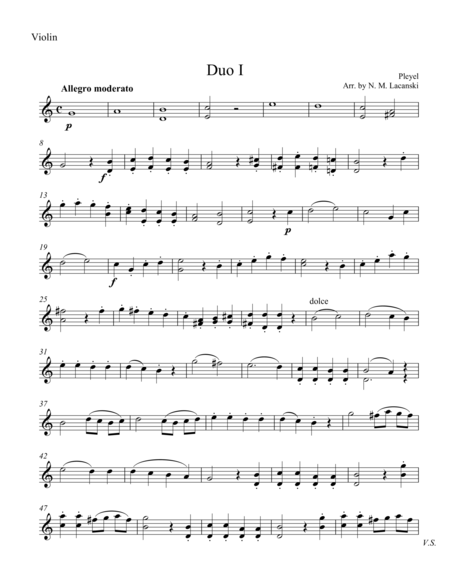 Free Sheet Music Duo 1