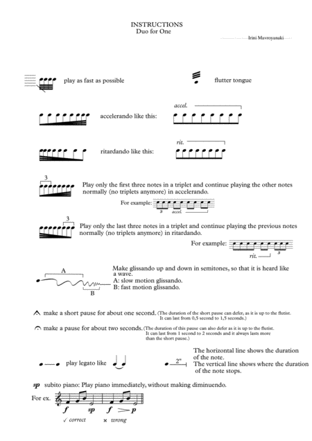 Free Sheet Music Duo For One