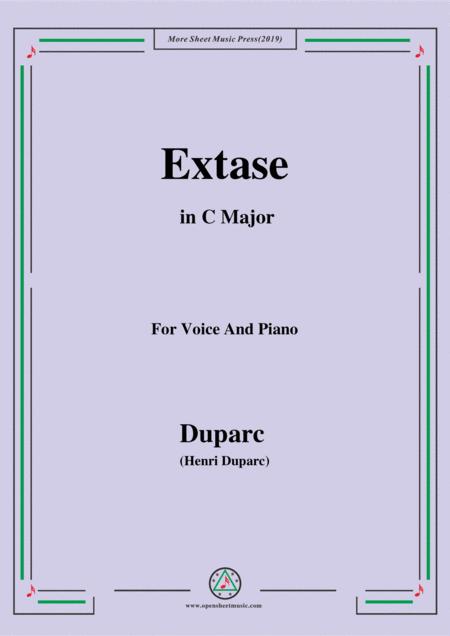 Free Sheet Music Duparc Extase In C Major For Violin And Piano