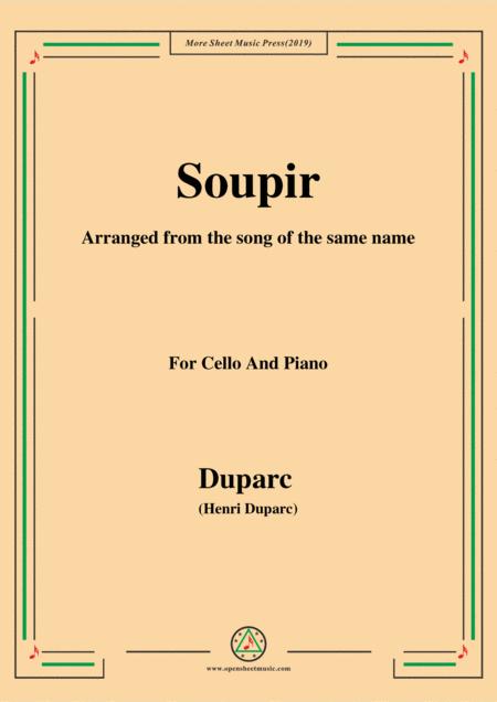 Free Sheet Music Duparc Lgie For Cello And Pian