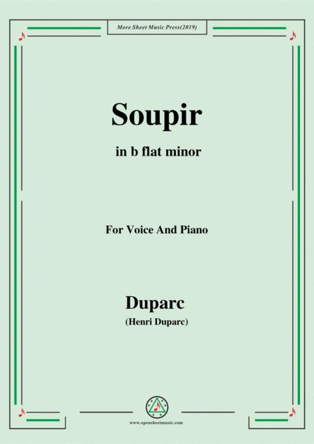 Free Sheet Music Duparc Soupir In B Flat Minor