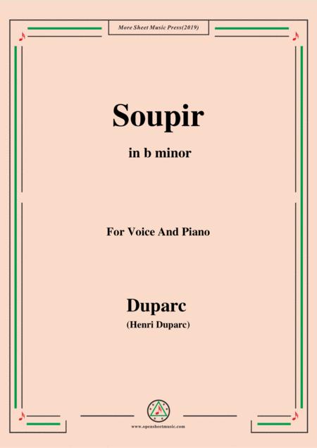 Free Sheet Music Duparc Soupir In B Minor