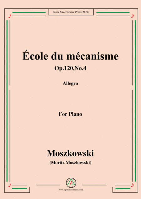 Duvernoy Cole Du Mcanisme Op 120 No 4 For Piano Sheet Music