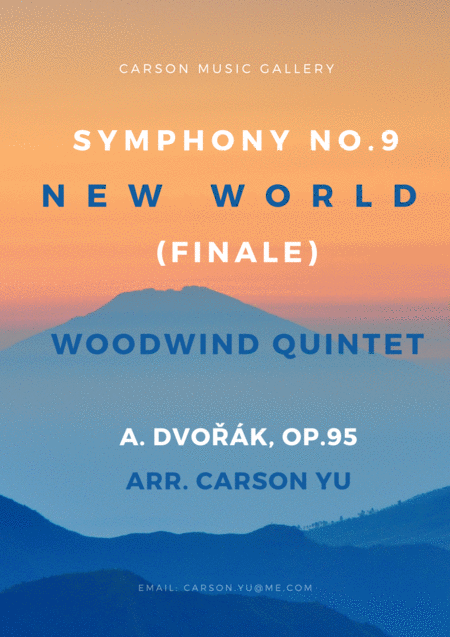 Free Sheet Music Dvo K New World Symphony Finale For Woodwind Quintet