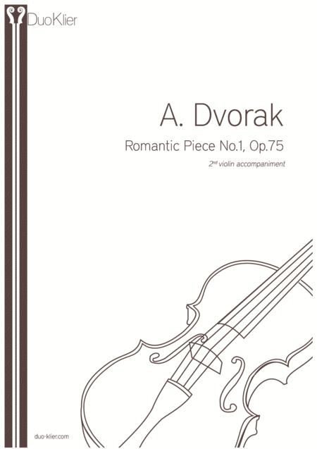Free Sheet Music Dvorak Romantic Piece No 1 Op 75 2nd Violin Accompaniment