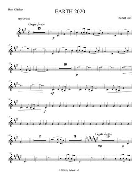 Free Sheet Music Earth 2020 Bass Clarinet