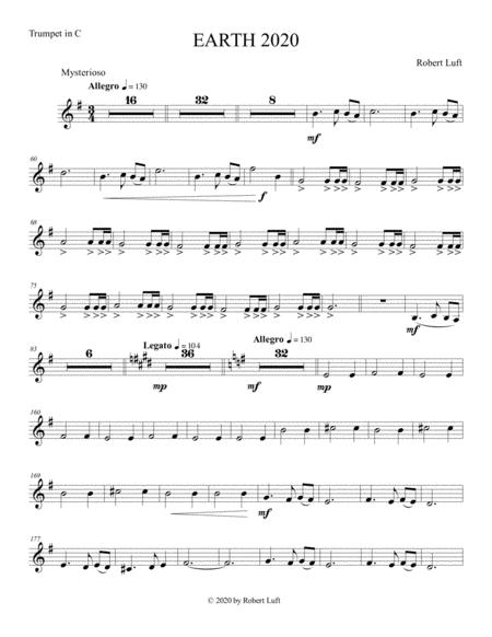 Earth 2020 Trumpet In C Sheet Music