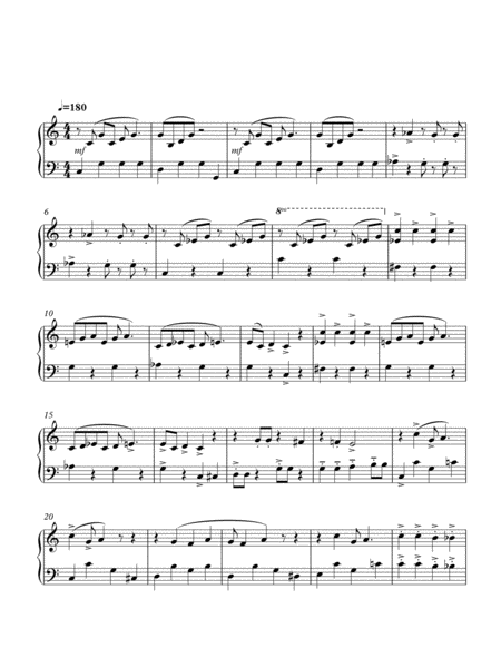 Easiest Maple Leaf Rag Version Sheet Music