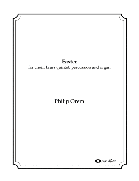 Easter Choral Score Sheet Music