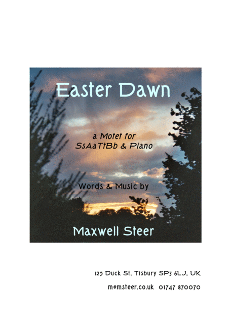 Easter Dawn Visionary Motet For Ssaattb Piano Sheet Music