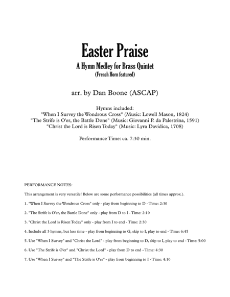 Easter Praise Sheet Music