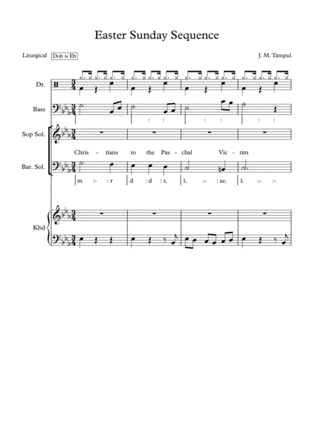 Free Sheet Music Easter Sunday Sequence