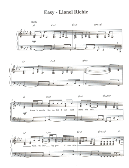 Easy Advanced Level Sheet Music